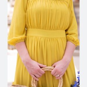 Dainty Jewells yellow  honeysuckle hillside dress xs